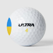Ukraine-Flagge Golfball (Logo)