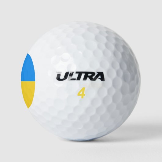 Ukraine-Flagge Golfball (Logo)