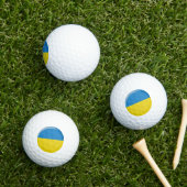 Ukraine-Flagge Golfball (Insitu Gras)