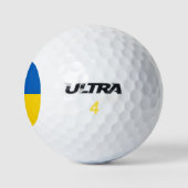 Ukraine-Flagge Golfball (Logo)