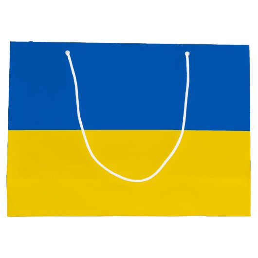 Ukraine-Flagge Große Geschenktüte (Rückseite)