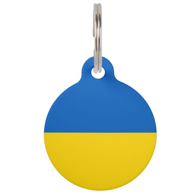 Ukraine-Flagge Haustiermarke (Vorderseite)