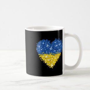 Ukraine-Flagge Herz Abstrakt Männer Frauen Kinder Kaffeetasse