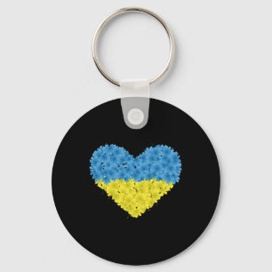 Ukraine-Flagge Herz Abstrakt Männer Frauen Kinder  Schlüsselanhänger