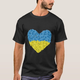 Ukraine-Flagge Herz Abstrakt Männer Frauen Kinder T-Shirt