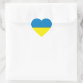 Ukraine-Flagge Herz-Aufkleber (Tasche)