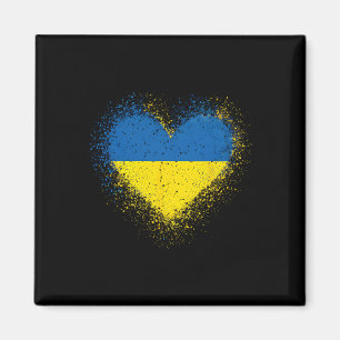 Ukraine-Flagge Herz Männer Frauen  Magnet