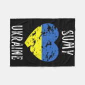 Ukraine-Flagge Herz Sumy Stadt Fleecedecke (Vorderseite (Horizontal))