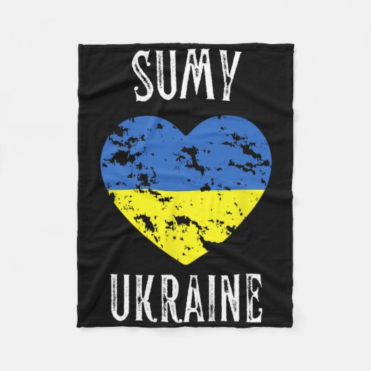 Ukraine-Flagge Herz Sumy Stadt Fleecedecke (Vorderseite)