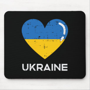 Ukraine-Flagge Herz-Tasche Liebe Ukrainische Fraue Mousepad