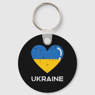 Ukraine-Flagge Herz Tasche Liebe Ukrainische Fraue Schlüsselanhänger