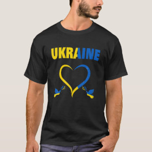 Ukraine-Flagge Herz Vintag ukrainische Flagge T-Shirt