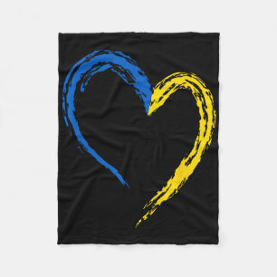 Ukraine-Flagge Herz Vintage Ukrainische Liebhaber Fleecedecke