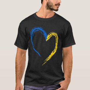 Ukraine-Flagge Herz Vintage Ukrainische Liebhaber T-Shirt