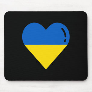 Ukraine-Flagge Herz Wurzeln Urlaub Ukrainisch 2 Mousepad
