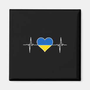 Ukraine-Flagge Herz Wurzeln Urlaub Ukrainisch Magnet