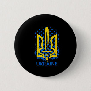 Ukraine-Flagge - Ich stehe mit der Ukraine Ukraini Button