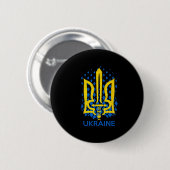 Ukraine-Flagge - Ich stehe mit der Ukraine Ukraini Button (Vorne & Hinten)