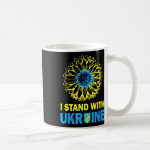 Ukraine-Flagge Ich stehe mit Ukraine Sonnenblume U Kaffeetasse