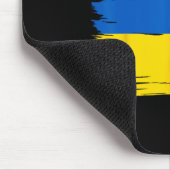 Ukraine-Flagge im Pinselstrich-Stil Mousepad (Ecke)