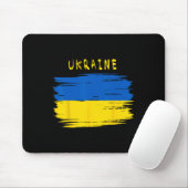 Ukraine-Flagge im Pinselstrich-Stil Mousepad (Mit Mouse)
