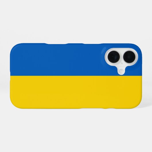 Ukraine-Flagge iPhone 16 Hülle (Rückseite (Horizontal))