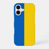 Ukraine-Flagge iPhone 16 Hülle (Rückseite)