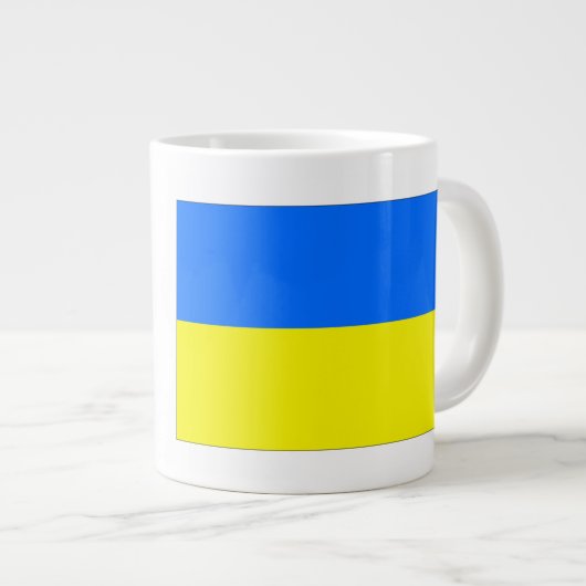 Ukraine-Flagge Jumbo-Tasse (Vorderseite Rechts)