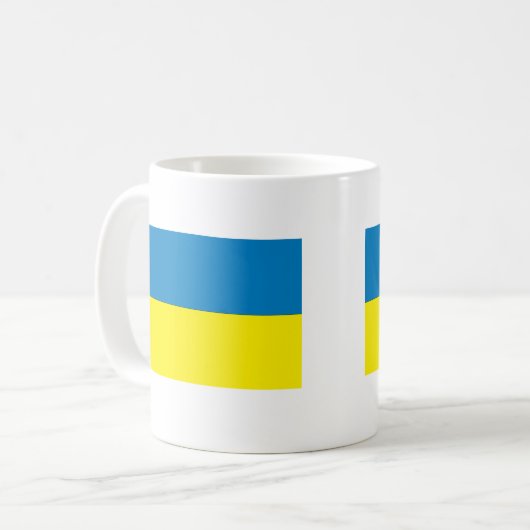 Ukraine-Flagge Kaffeetasse (Vorderseite Links)