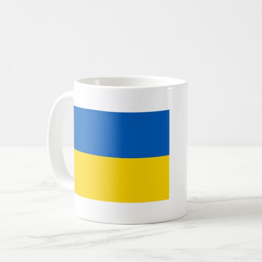 Ukraine-Flagge Kaffeetasse (Vorderseite Links)