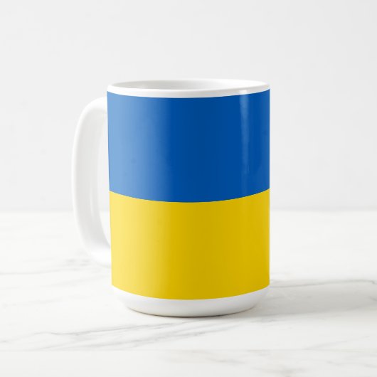 Ukraine-Flagge Kaffeetasse (Vorderseite Links)