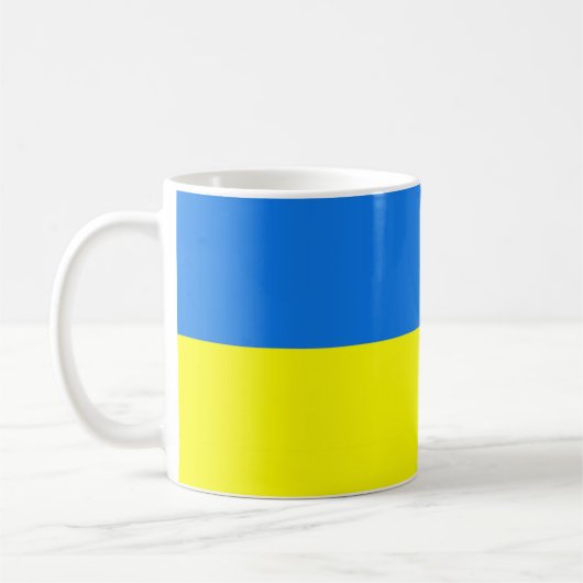 Ukraine-Flagge Kaffeetasse (Links)