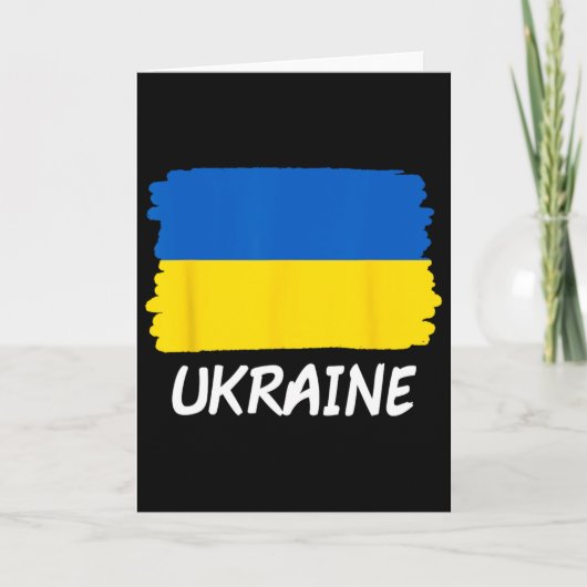Ukraine-Flagge Karte (Vorderseite)