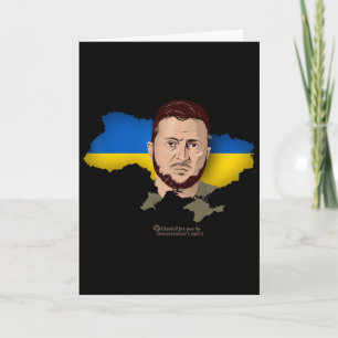 Ukraine-Flagge Karte Selenskyj Präsident der Ukrai