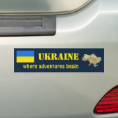 Ukraine-Flagge + Karten-Autoaufkleber Autoaufkleber (Auf Auto)