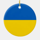 Ukraine-Flagge Keramik Ornament (Hinten)