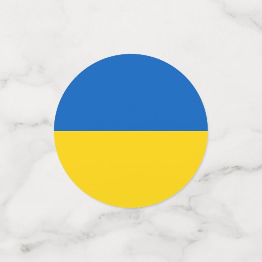 Ukraine-Flagge Konfetti (Klein Vorderseite)