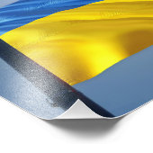 Ukraine-Flagge - Krieg, Politik, Leid Fotodruck (Ecke)
