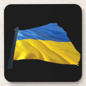 Ukraine-Flagge - Krieg, Politik, Leid Getränkeuntersetzer (Vorderseite)