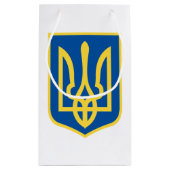 Ukraine-Flagge, Landesstolz, ukrainische Flagge Kleine Geschenktüte (Rückseite)