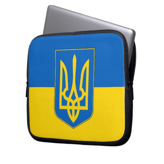 Ukraine-Flagge Laptop-Sieb Laptopschutzhülle (Vorderseite Links)