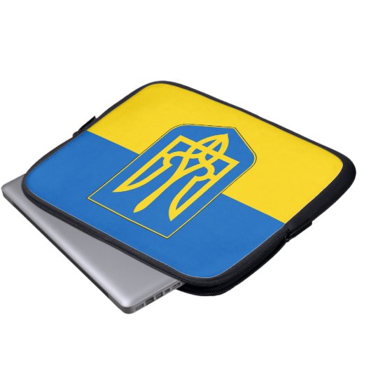 Ukraine-Flagge Laptop-Sieb Laptopschutzhülle (Vorne Knopf)