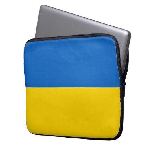Ukraine-Flagge Laptopschutzhülle (Vorderseite Links)