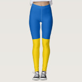 Ukraine-Flagge Leggings (Vorderseite)