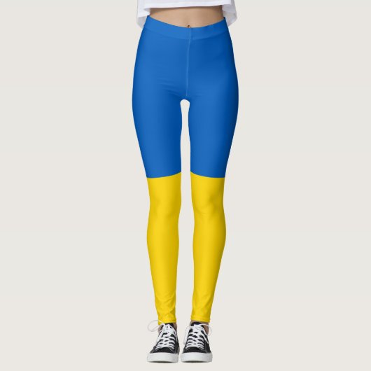 Ukraine-Flagge Leggings (Vorderseite)