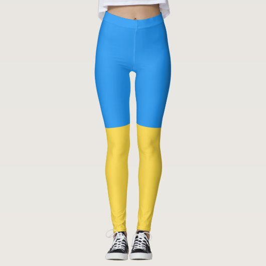 Ukraine-Flagge Leggings (Vorderseite)