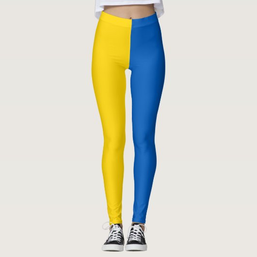 Ukraine-Flagge Leggings (Vorderseite)