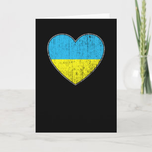 Ukraine-Flagge Liebe Herz Karte
