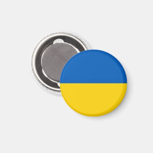 Ukraine-Flagge Magnet (Vorderseite/Rückseite)