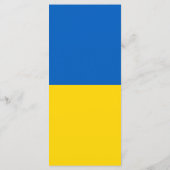 Ukraine-Flagge Menükarte (Rückseite)
